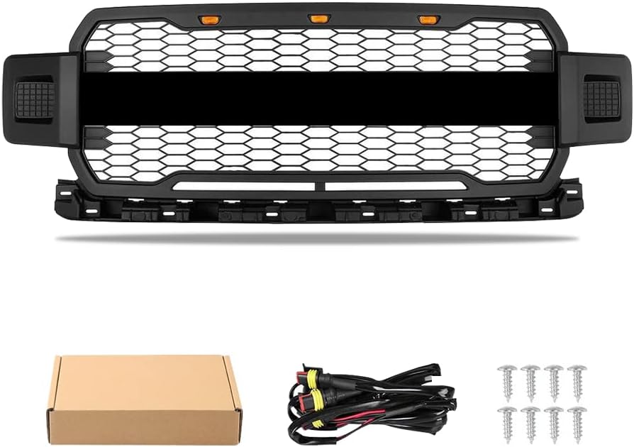 Matte Black Grille with LED Lights for F150 P85743