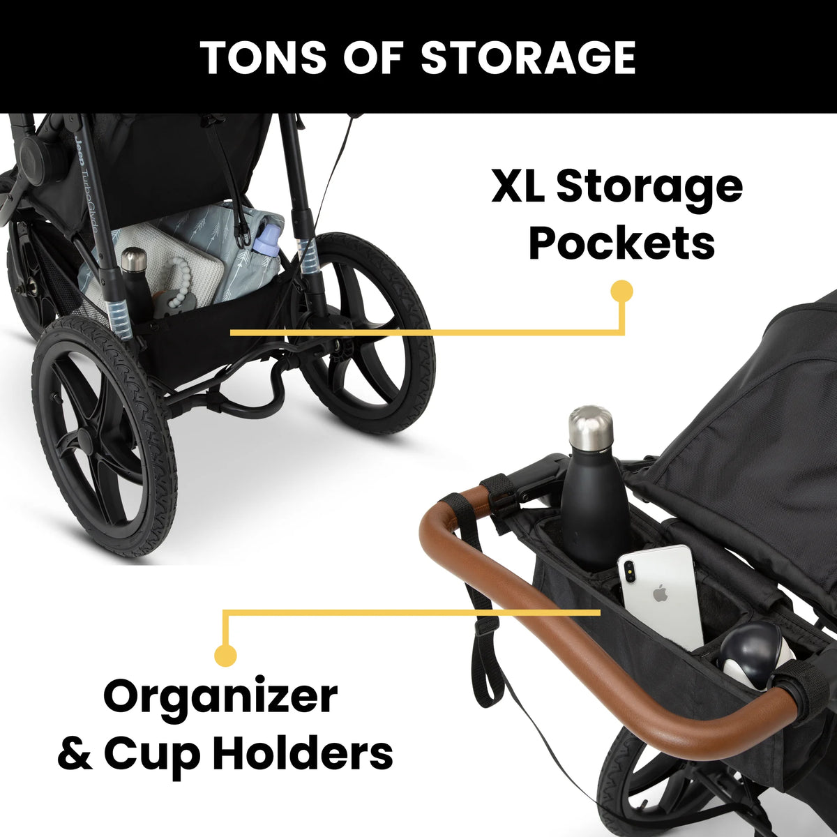 Black Jogging Stroller N26069