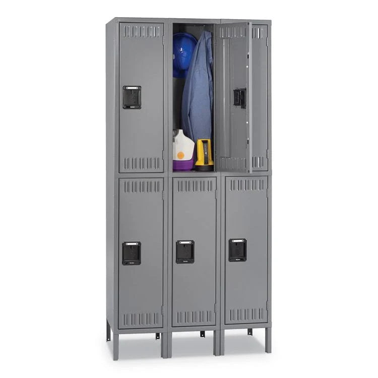 Double Tier Locker Single Stack Medium Gray S44854