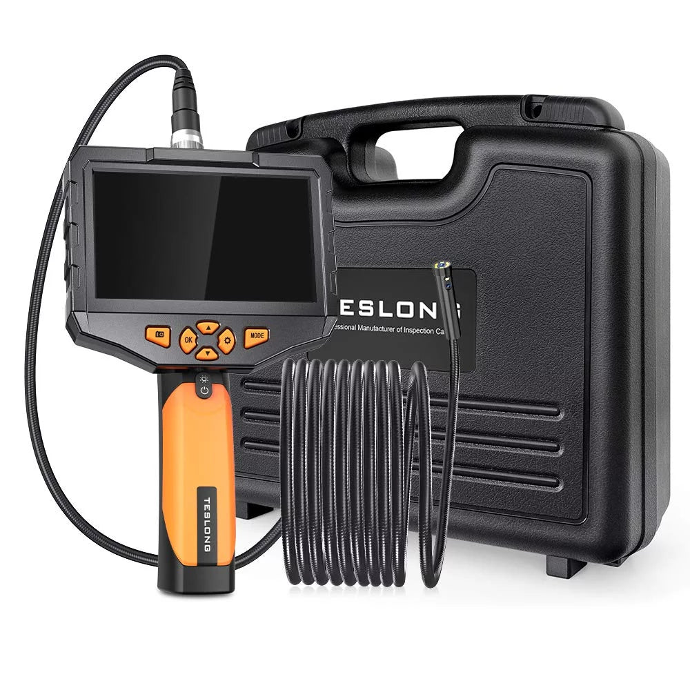 8mm 1080P HD Digital Borescope Inspection Camera with 5 Inch LCD Screen and Semi-Rigid Cable B95456