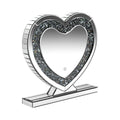 20 Inch Heart Crystal Trim Glass Vanity Mirror O6114