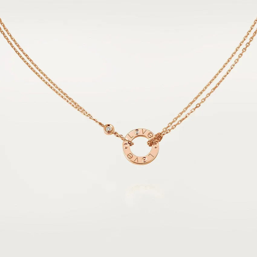 Love Necklace With 2 Diamonds M8833