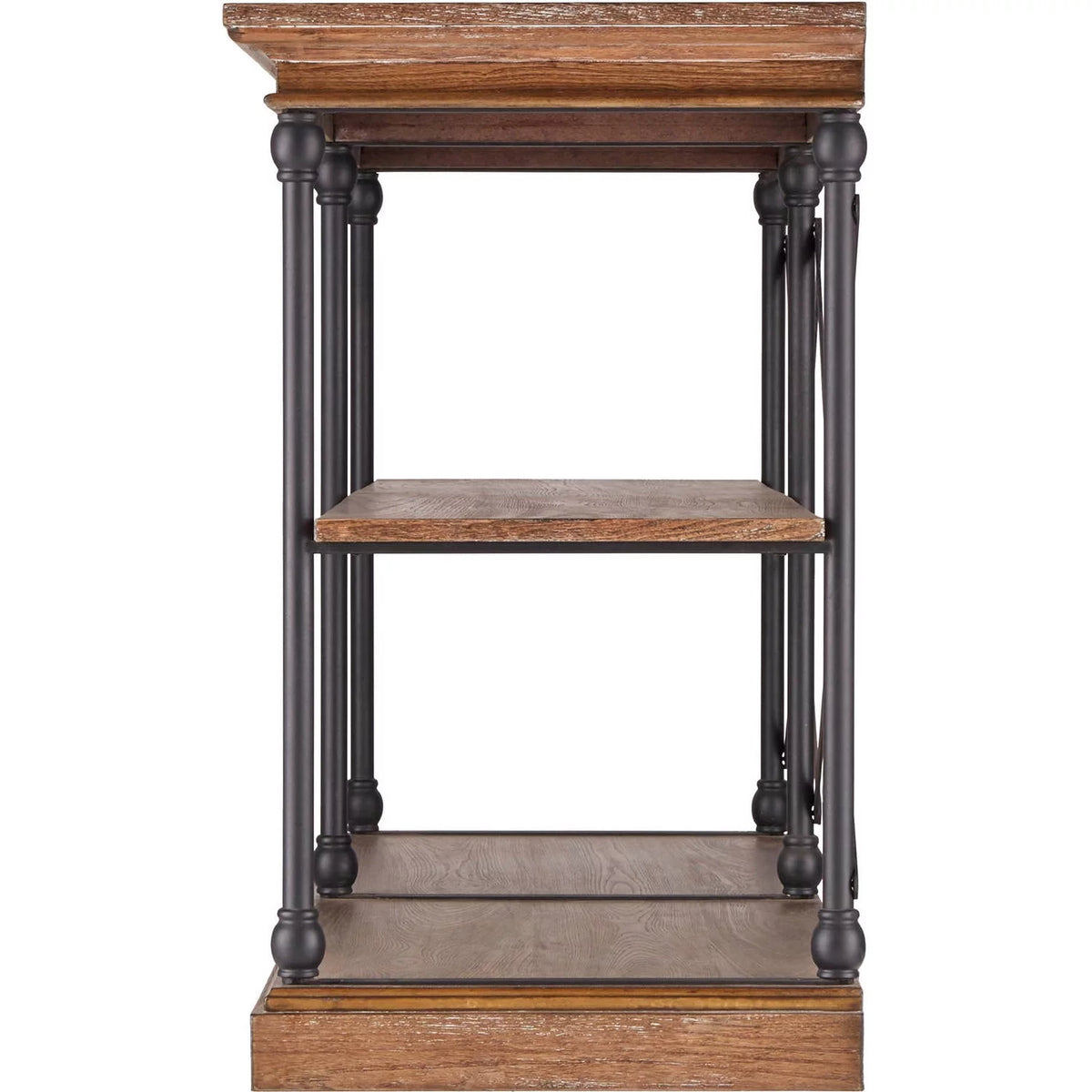 Brown Wood and Metal Console Table K466