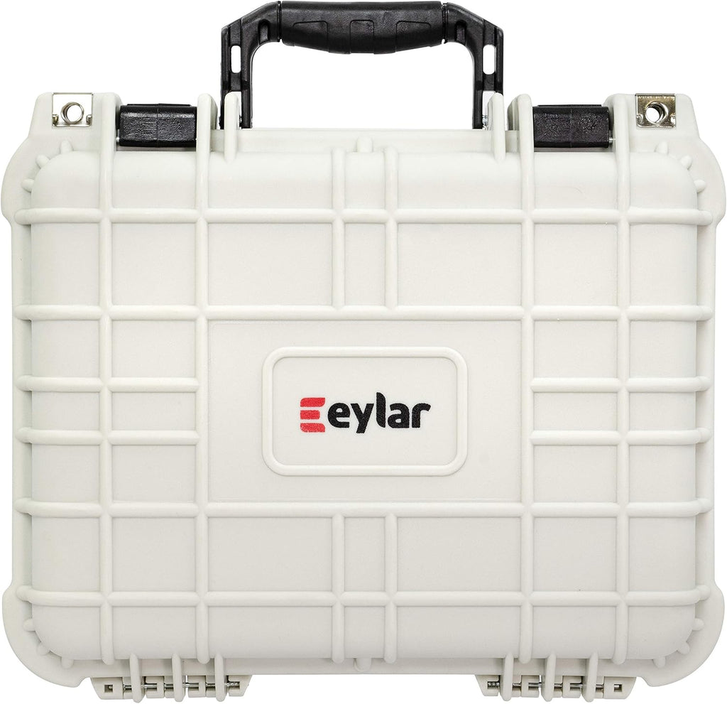 Water & Shock Proof Hard Camera Case with Foam TSA Approved Polar White O5453