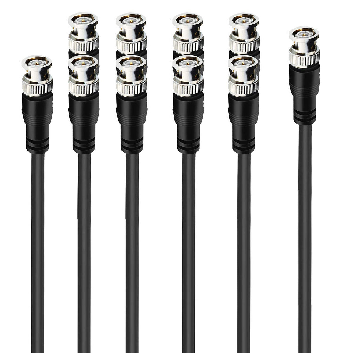 5-Pack 5ft BNC Male to BNC Male 75-Ohm Cable K294
