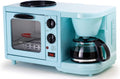 Aqua 3-in-1 Breakfast Maker Station with 4 Cup Coffeemaker and Toaster Oven L910965