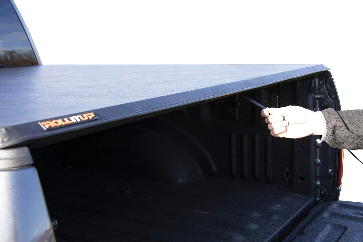 Soft Roll Up Truck Bed Tonneau Cover for 2015 - 2022 Ford F150 6.6’ Bed (Black) U1754