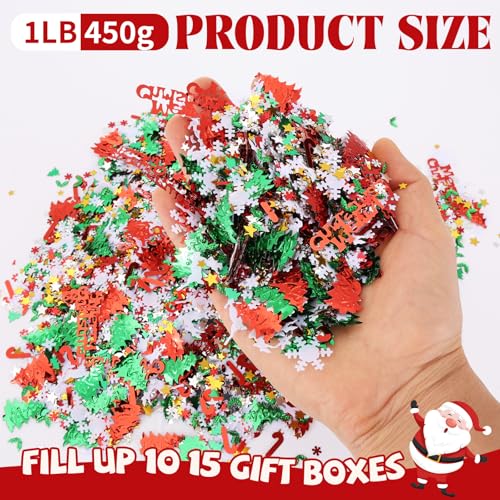 1LB Christmas Crinkle Cut Paper Shred Gift Basket Filler N8742