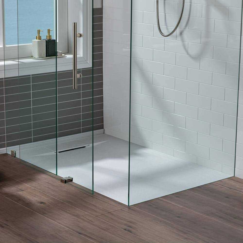 White Low Profile Shower Pan Base I414