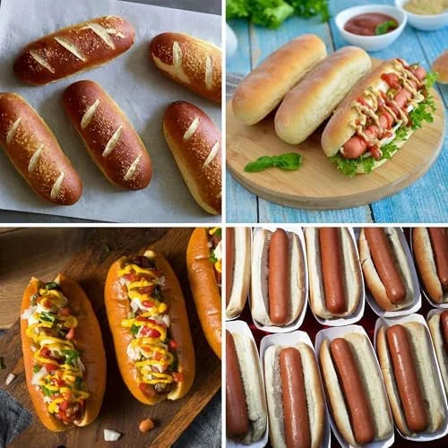 Non-Stick Silicone Hot Dog Bun Pan 4 Cup Baking Tray J868946
