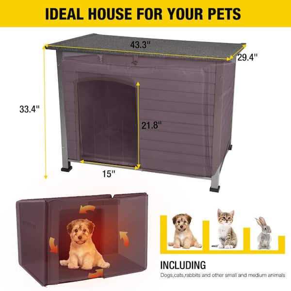 Insulated Outdoor Dog House with Waterproof Roof Z4852