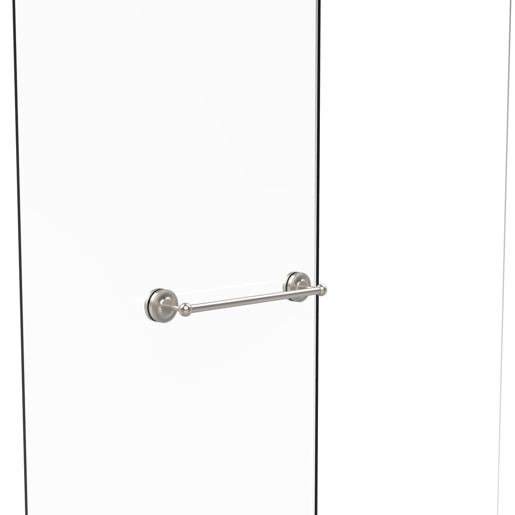 Matte Black 18 inch Shower Door Towel Bar O287866
