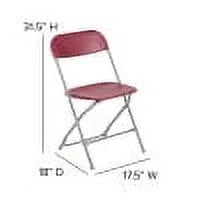 Set of 10 Red Stackable Folding Plastic Chairs Z3577