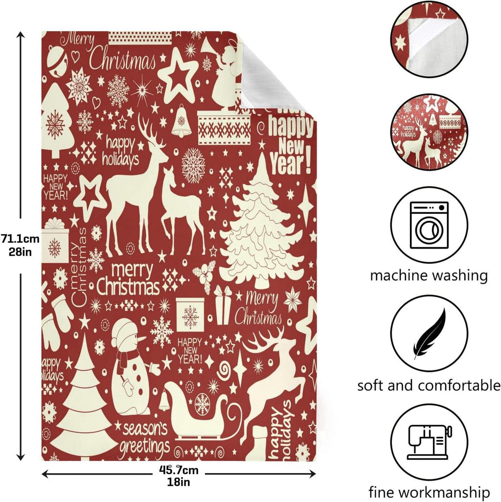 6pcs Kitchen Dish Towel Set, 18"x28" E105272