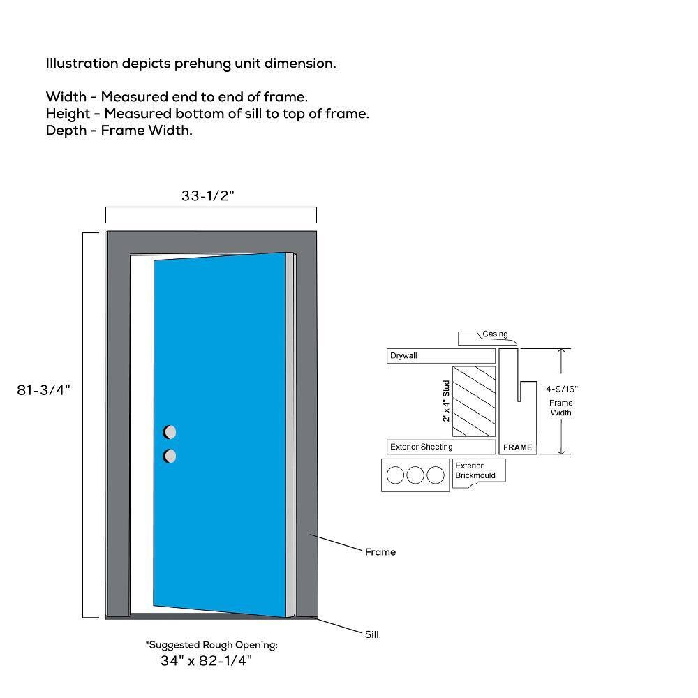 32 in. x 80 in. Primed Composite Fire-Rated Single Prehung Interior Door S319433