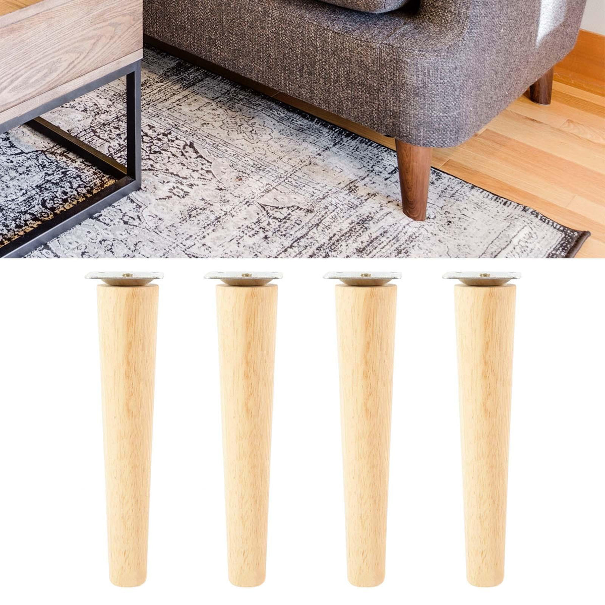 Wooden Furniture Legs 4 Pieces 20cm G892