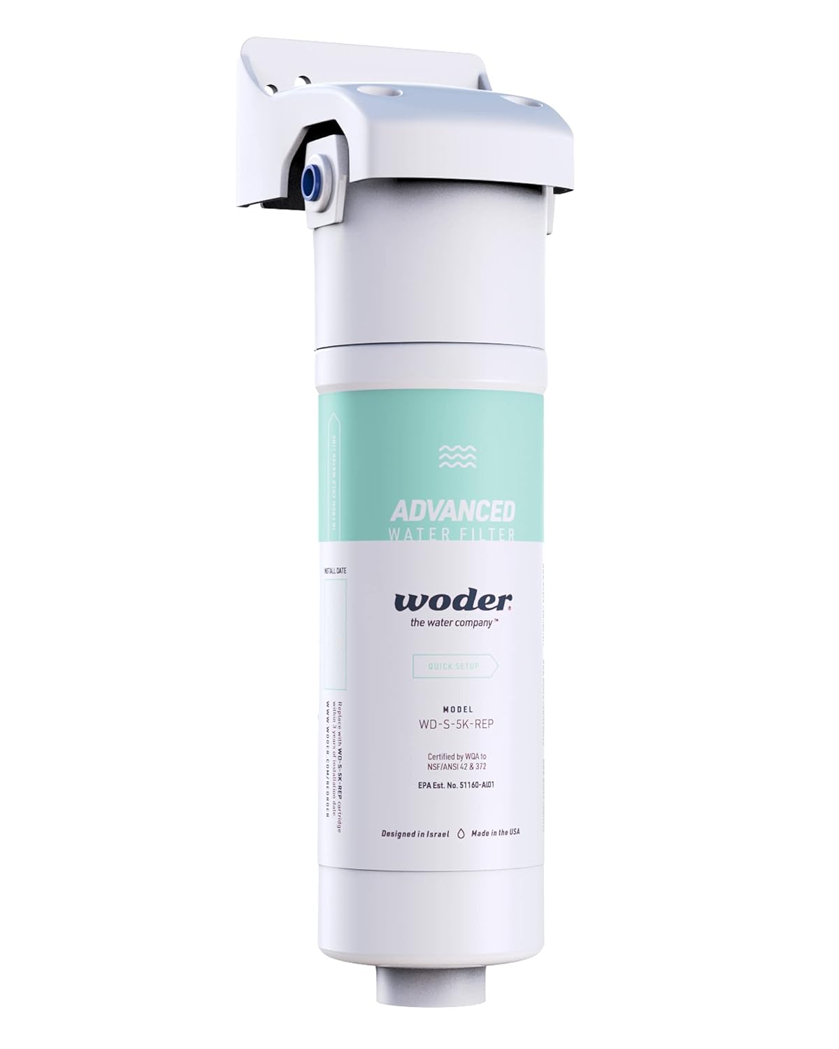 Refrigerator Water Filter / Ice Maker Filter with 1/4 Built-in Fittings H6886