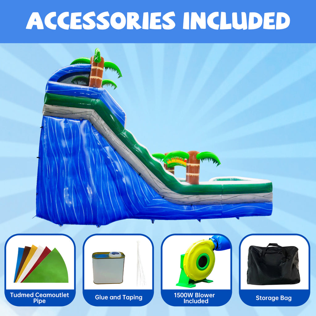 16 ft Inflatable Water Slide with Air Blower K4737