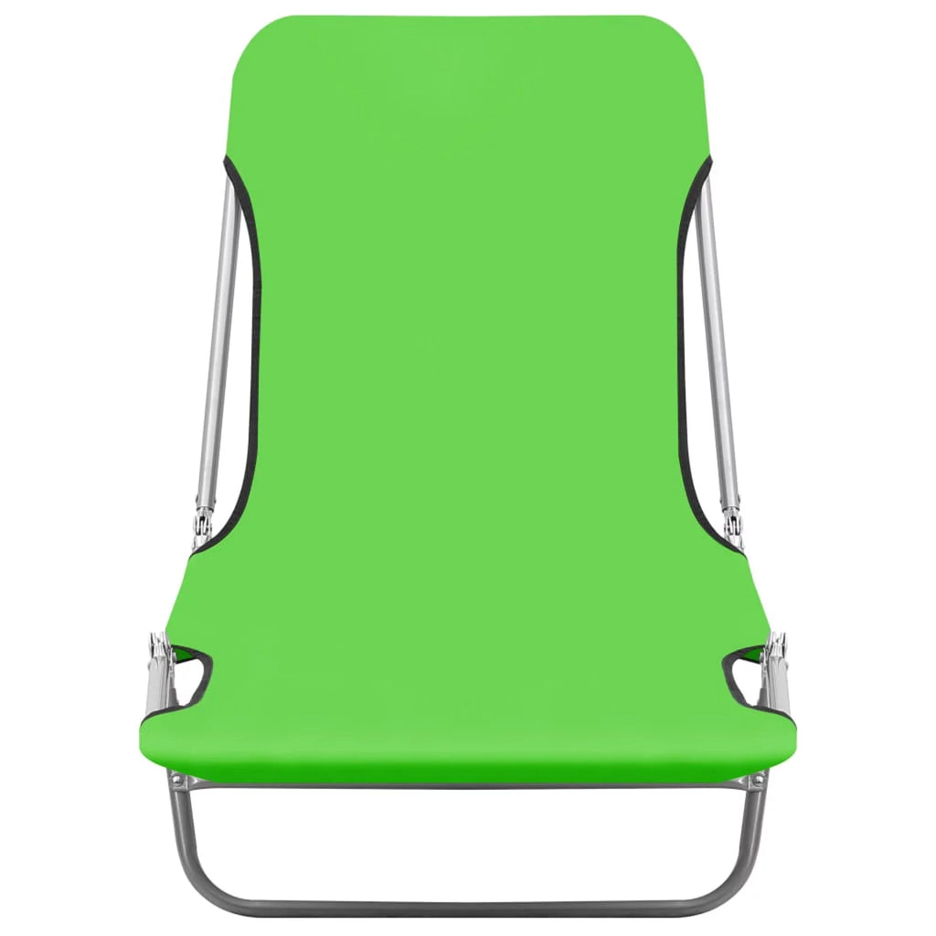Green Oxford Fabric Folding Chaise Lounge Chair S168