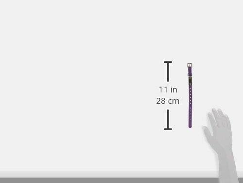 Purple Leather Cat Collar with Safety Elastic Stretch E4314