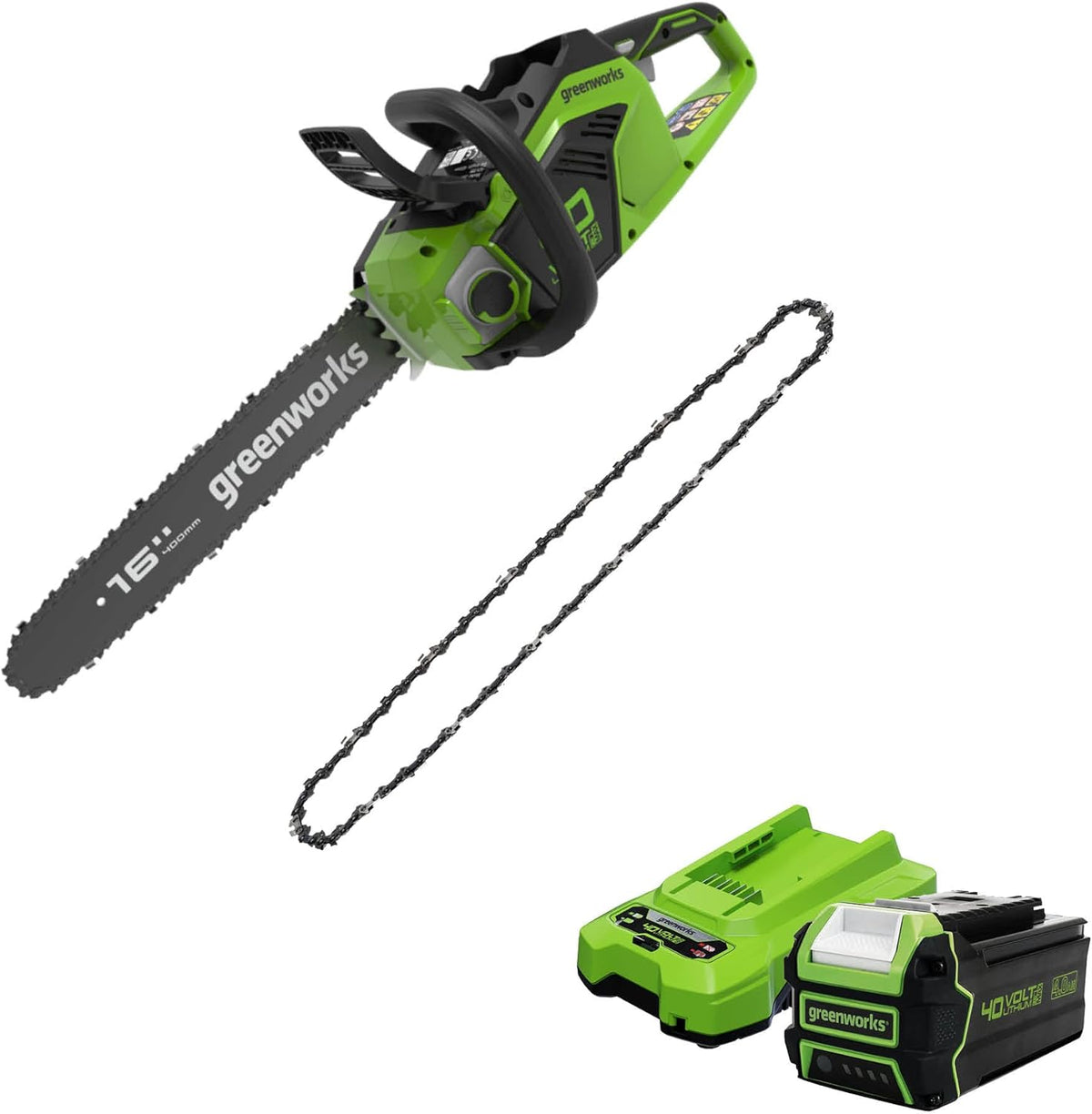 40V 16-inch Chainsaw with 4Ah USB Battery and Standard Charger M752