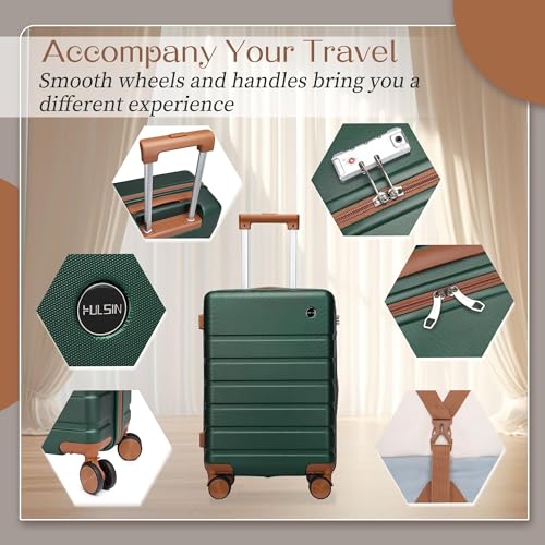20 Inch Hardside Carry-on Luggage with Spinner Wheels and TSA Lock F57793