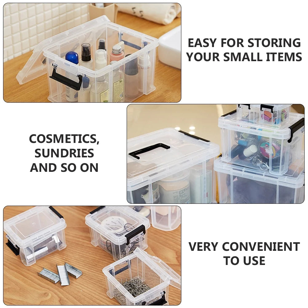 4Pcs Plastic Storage Box with Lid S4563