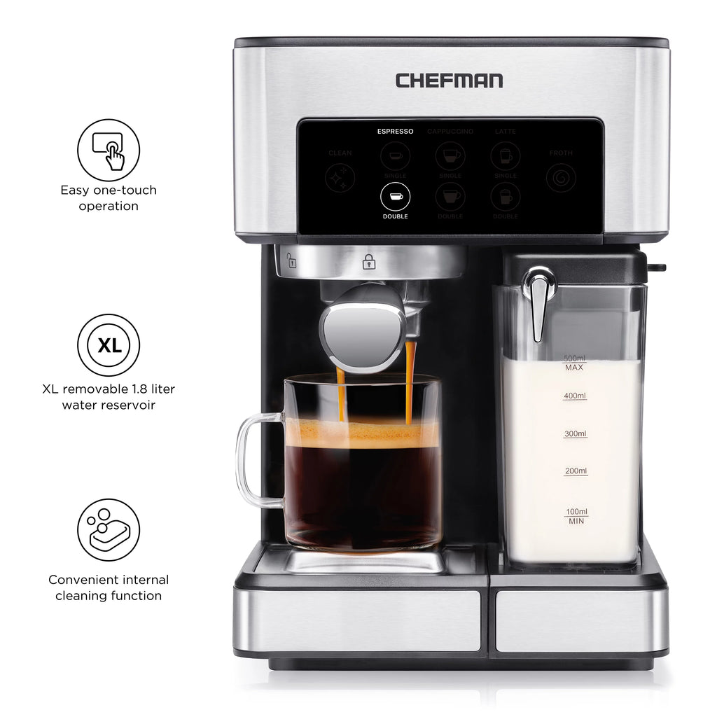 6-in-1 Espresso Machine with Milk Frother S942643
