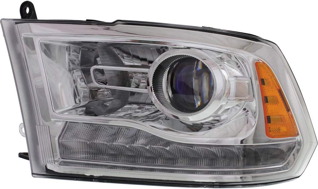 Chrome Projector Headlight Assembly for Ram 3500 2013-2015 Driver Side J992893