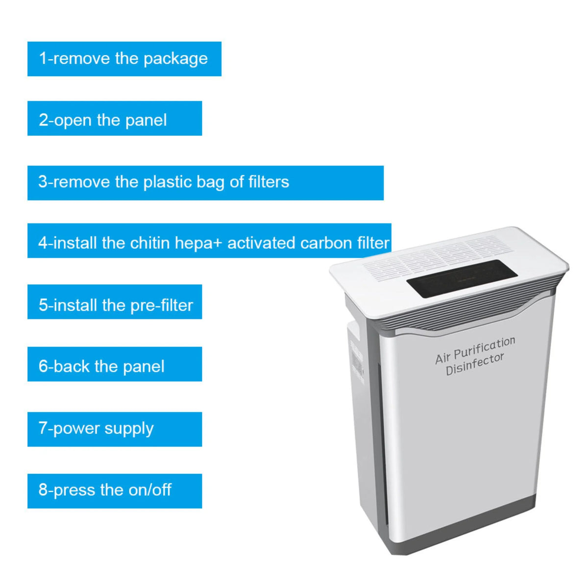 5 Stage Air Purifier with O3 Sterilization & LCD Display L698