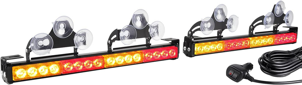 2 in 1 Blue LED Traffic Advisor Strobe Light Bar Pack of 2 P700971