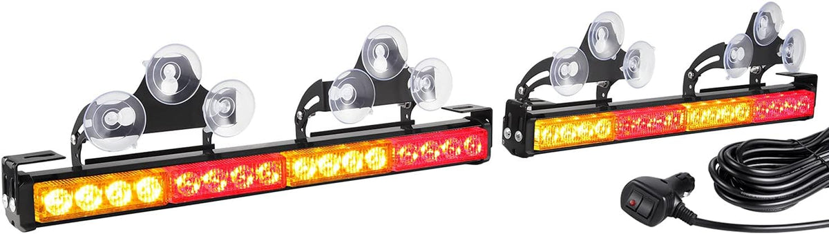 2 in 1 Blue LED Traffic Advisor Strobe Light Bar Pack of 2 P700971