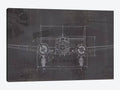 Canvas Wall Decor Prints - Plane Blueprint IV Wings F3047