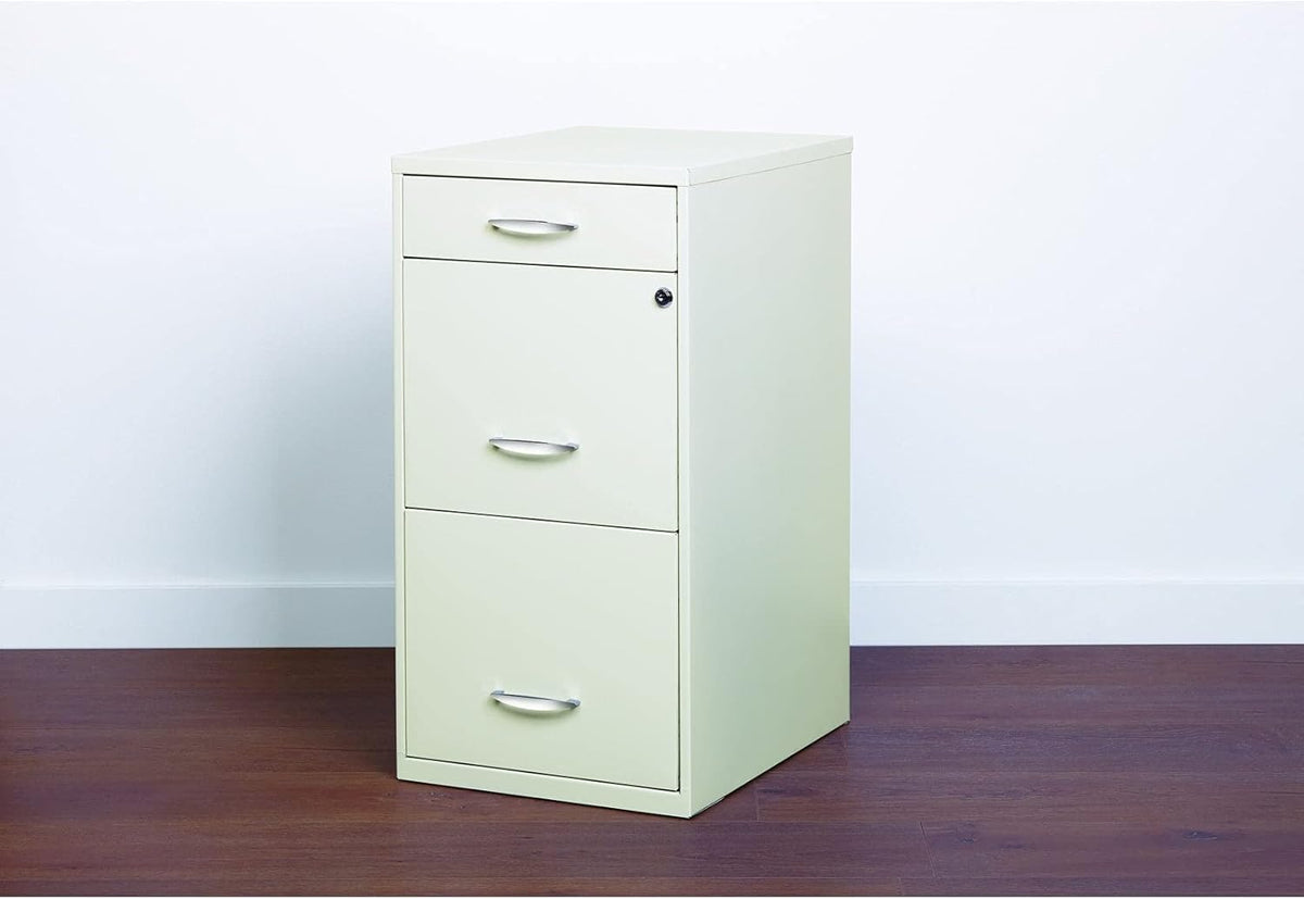 White 3 Drawer Steel File Cabinet R481768