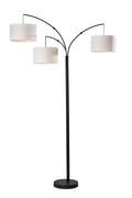 Matte Black 3 Head Arc Floor Lamp Y5596