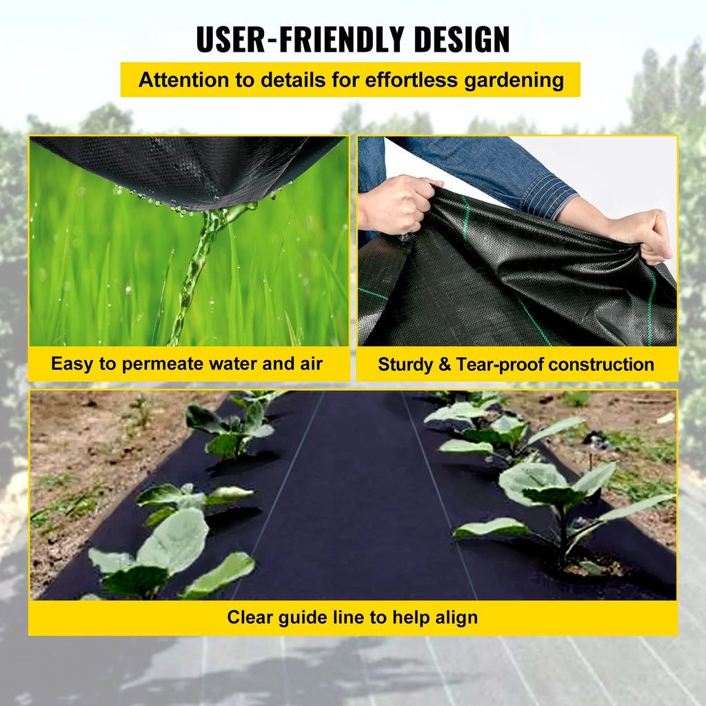 3 x 50 Weed Barrier Landscape Fabric S924664