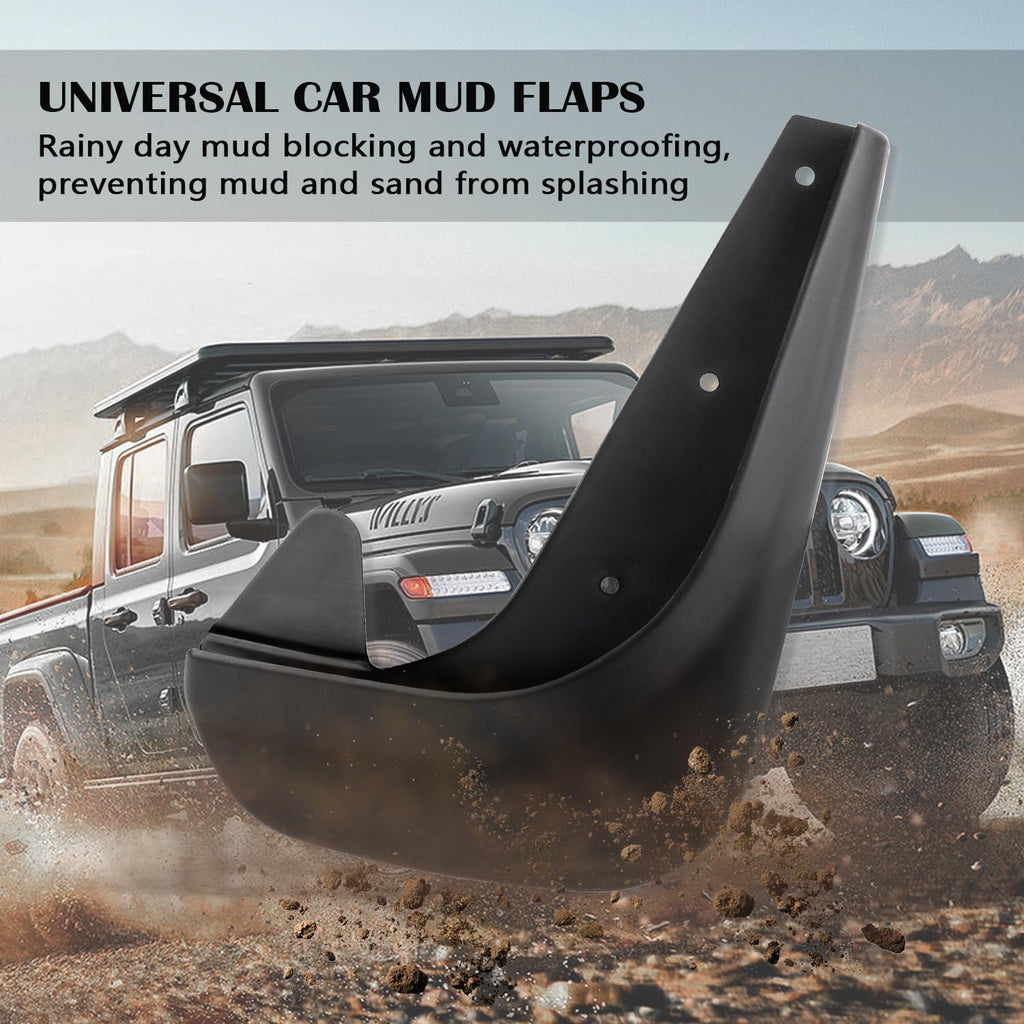4PCS Black Universal Flexible Splash Guard Mud Flaps O76131