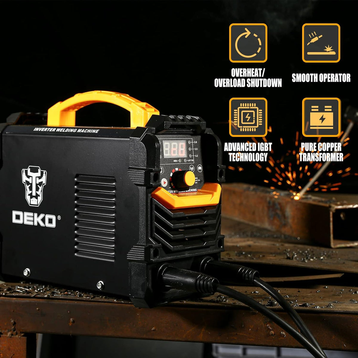 160A Stick ARC Welding Machine with Electrode Holder and Work Clamp K4831