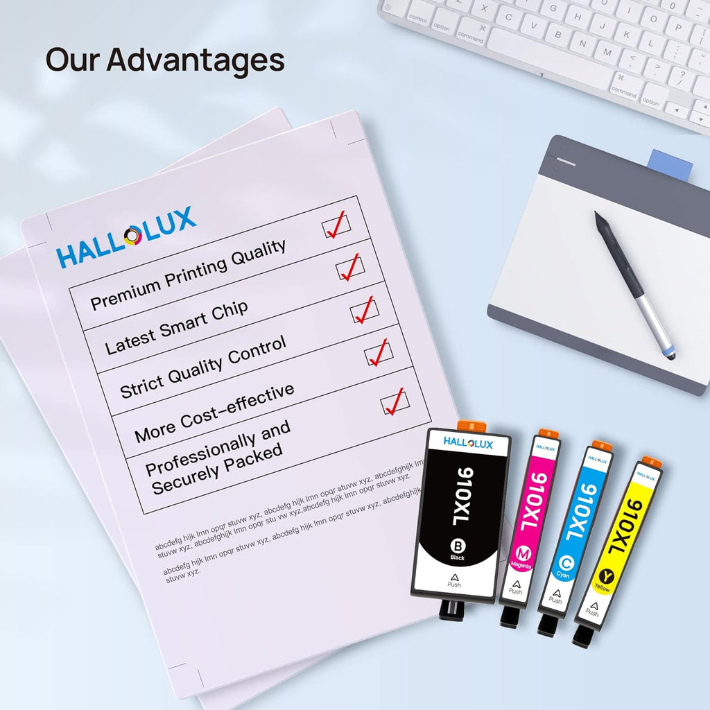 HP 910 XL Ink Cartridges Combo Pack (4 Pack) U277