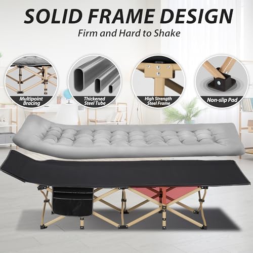 Folding Camping Cot with Large Pocket I5414