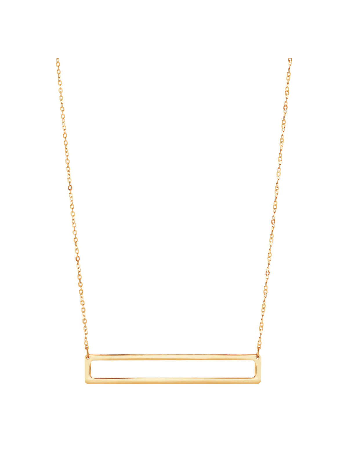 Rectangular Bars Pendant Necklace in 14kt Yellow Gold, 18" H383507