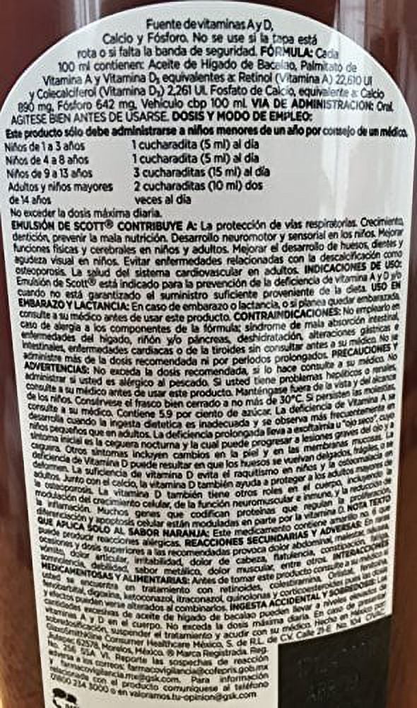 Orange Flavor Vitamin Supplement Cod Liver Oil Emulsion K7399