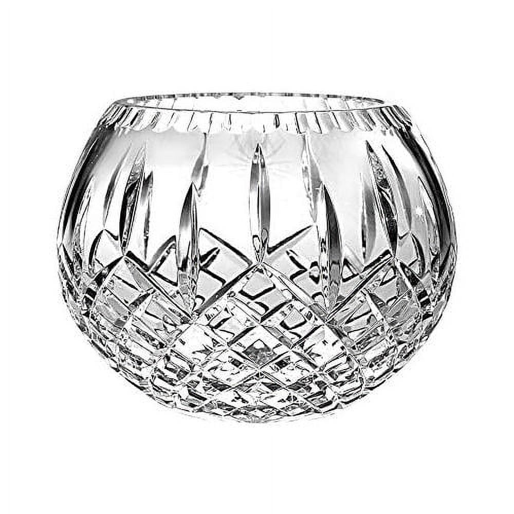 Handmade Crystal Rose Bowl 6" D W863
