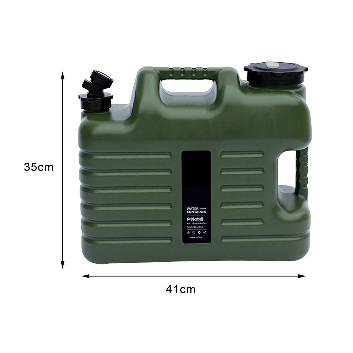 Green 12L Camping Water Storage Jug with Faucet J20509