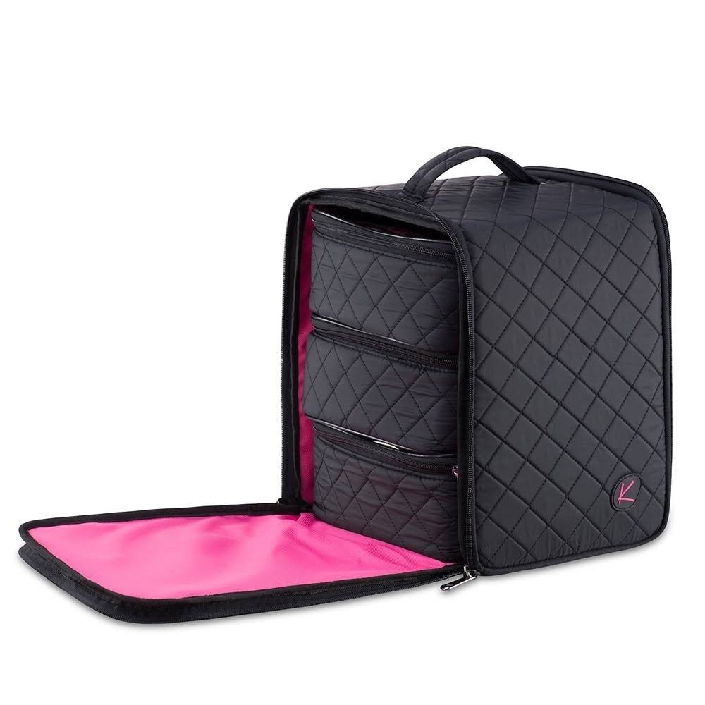 Black Soft-Sided Nail Polish Organizer Case Y273
