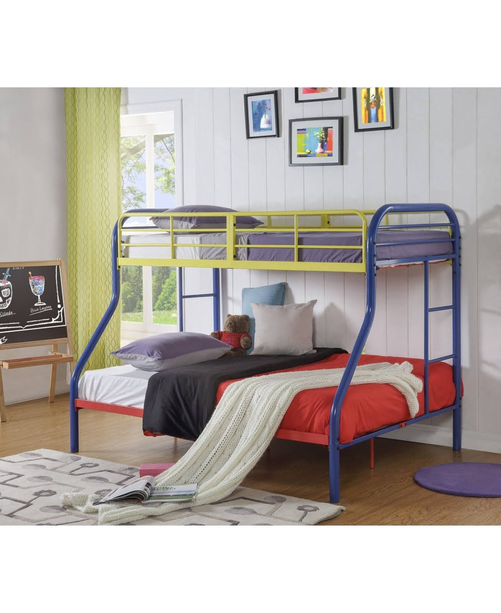 Black Twin/Full Bunk Bed W2399