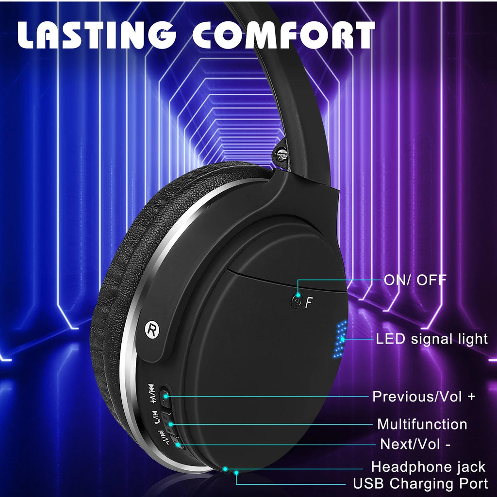 Wireless Bluetooth Over The Ear Headphones with Mic Q5260