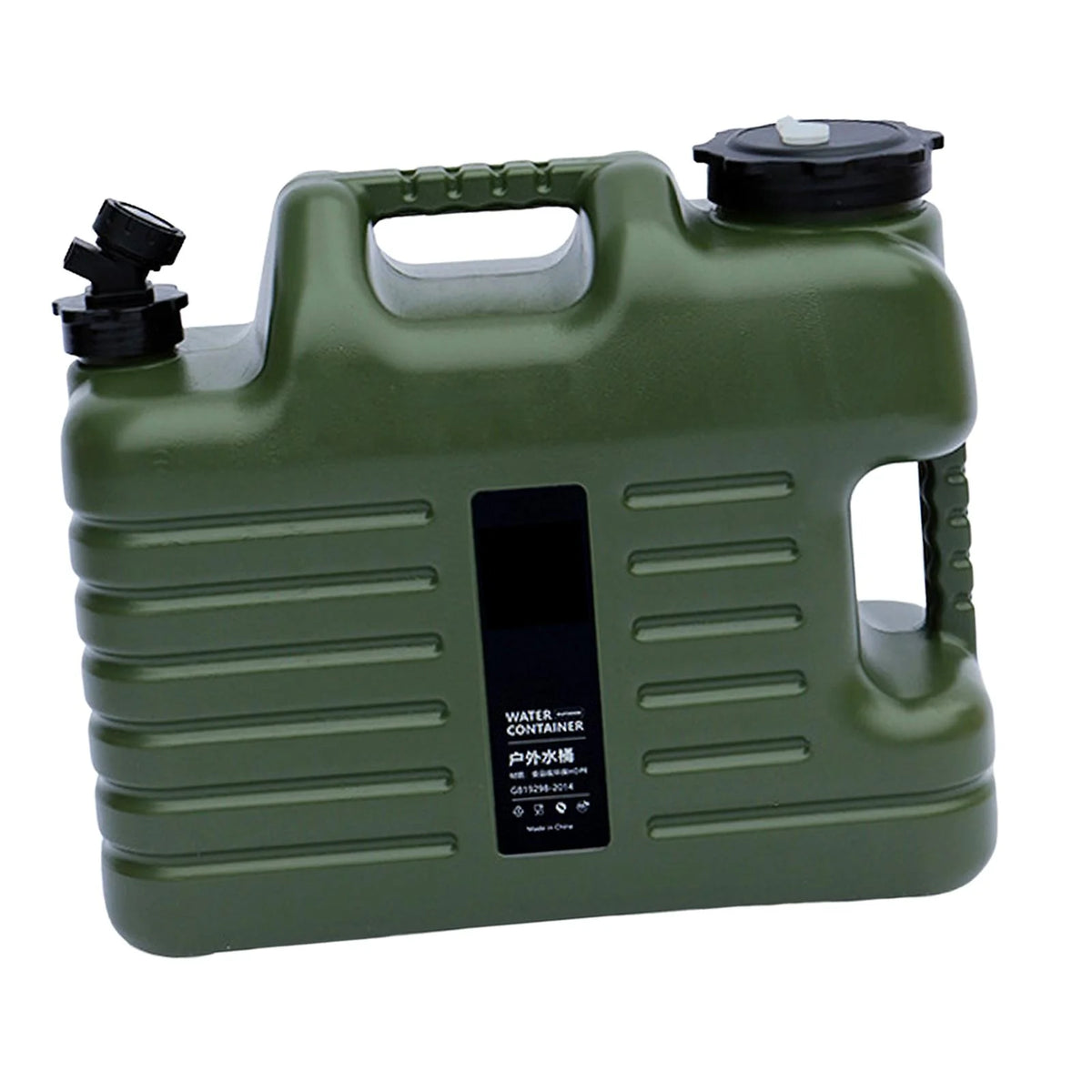 Green 12L Camping Water Storage Jug with Faucet J20509