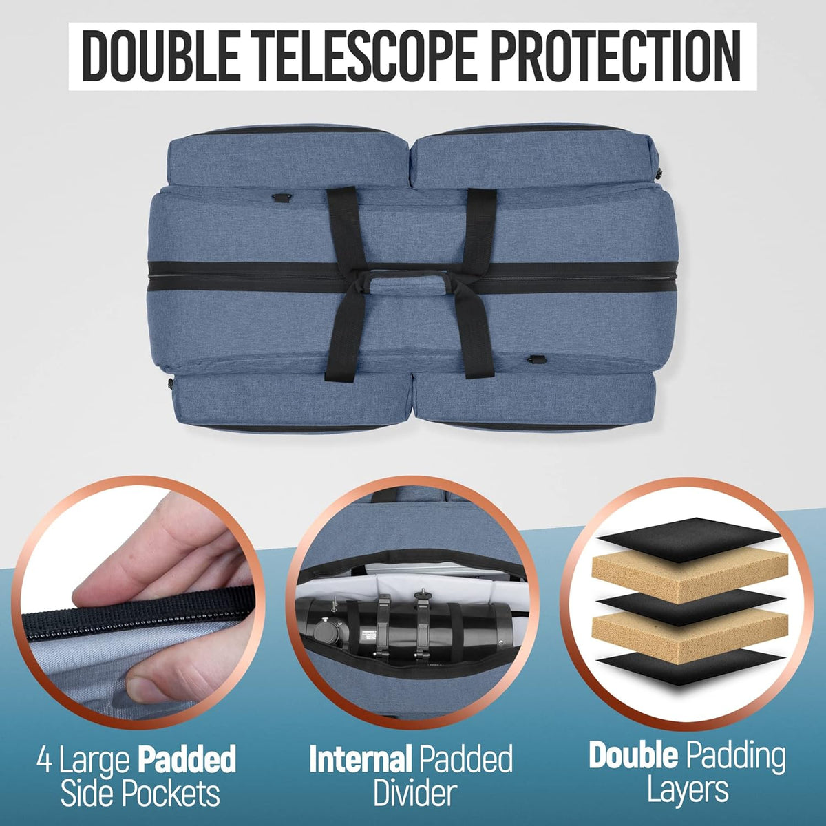Large 35" Padded Telescope Bag with Internal Padded Pockets R46427
