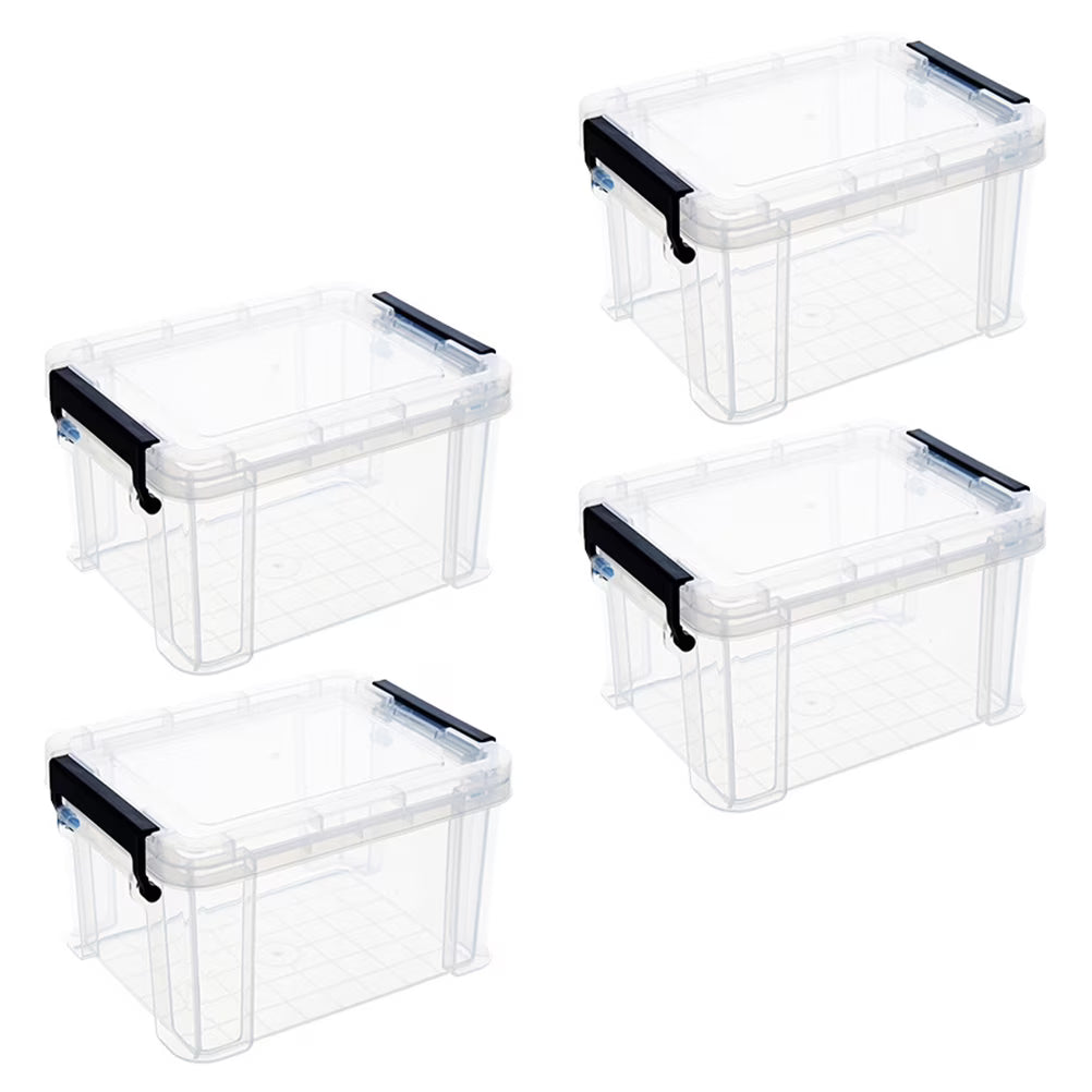 4Pcs Plastic Storage Box with Lid S4563